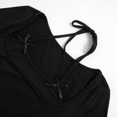 Ribbon Long Sleeves Top - Cotton Tops