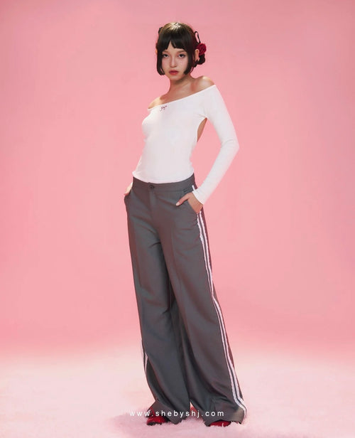 White Long Sleeve Top - She by Shj | Women Bodycon Freesize