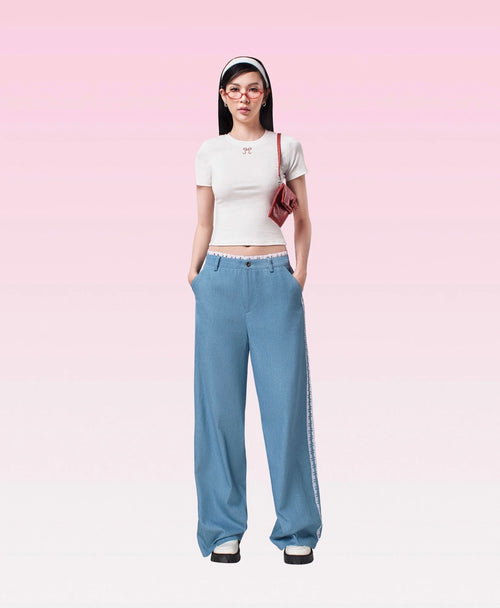 Bow Baby Tee - She by Shj | Women Short Sleeve T-shirt Crop Top