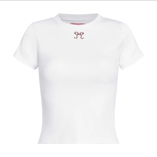 Bow Baby Tee - She by Shj | Women Short Sleeve T-shirt Crop Top
