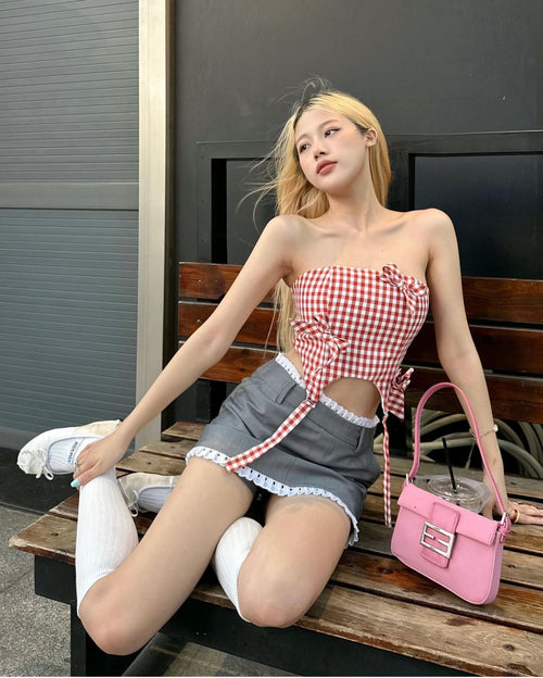 Red Lona Crop Top - She by Shj