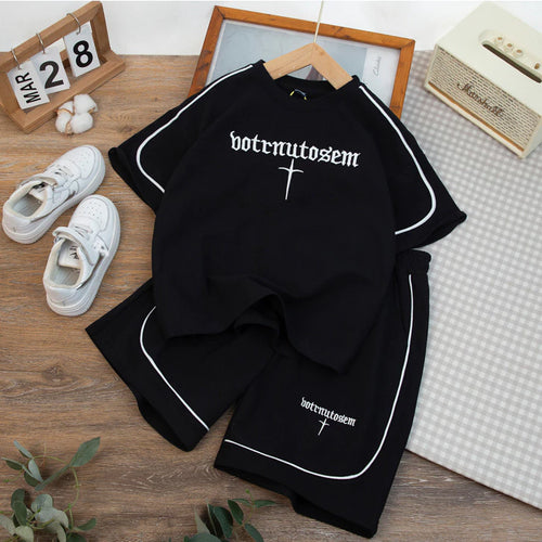"Edgy Comfort" Tee & Shorts Set