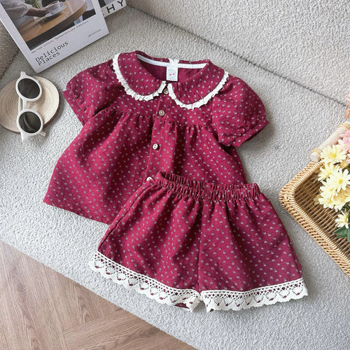Girl Berry Ruffle Outfit