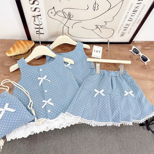 Blue Polka Dot Delight Set