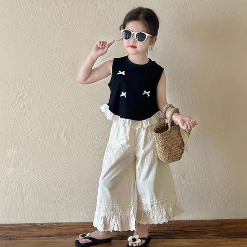 Chic Bow & Ruffle Lounge Set