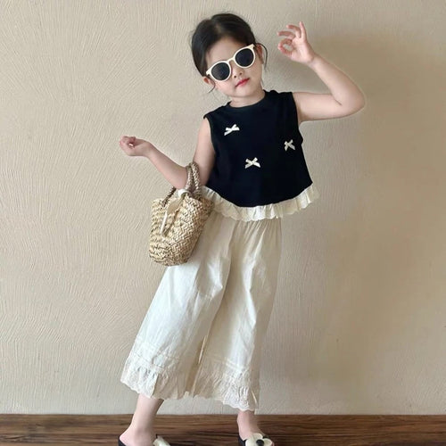 Chic Bow & Ruffle Lounge Set