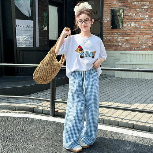 Playful Puppy Tee & Gingham Lounge Set