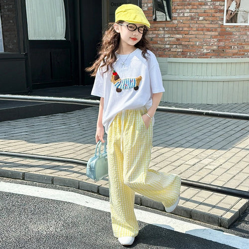 Playful Puppy Tee & Gingham Lounge Set