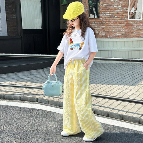 Playful Puppy Tee & Gingham Lounge Set
