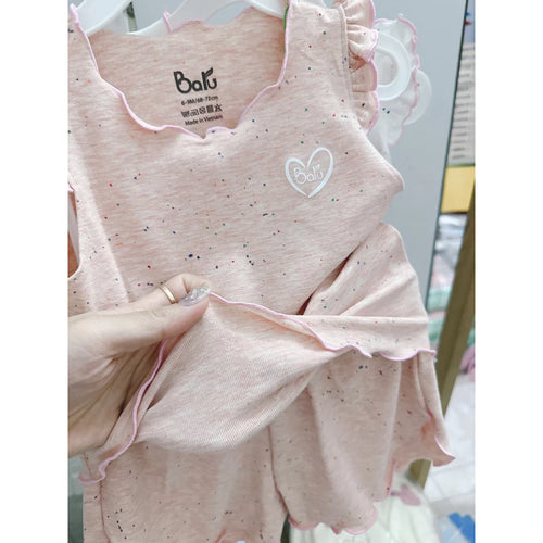 Heart Speckle Ruffle Knit Set