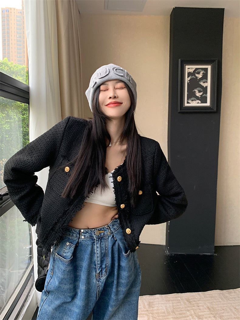 Jacket Outfit Tweed Style Blazer Clearance Ladies Tweed Style