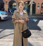 Elegant Double Buttons Trench Coat Jacket - Coats Jackets Outfit for Spring/Summer