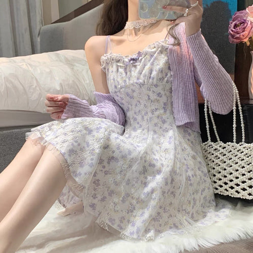 Elegant Floral Cami Sleeveless Mini Dress - Cowl Neck Cotton Mini Dress for Wedding & Casual| Summer Basic Fashion Piece