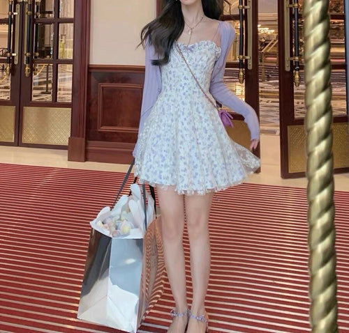 Elegant Floral Cami Sleeveless Mini Dress - Cowl Neck Cotton Mini Dress for Wedding & Casual| Summer Basic Fashion Piece