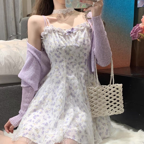 Elegant Floral Cami Sleeveless Mini Dress - Cowl Neck Cotton Mini Dress for Wedding & Casual| Summer Basic Fashion Piece