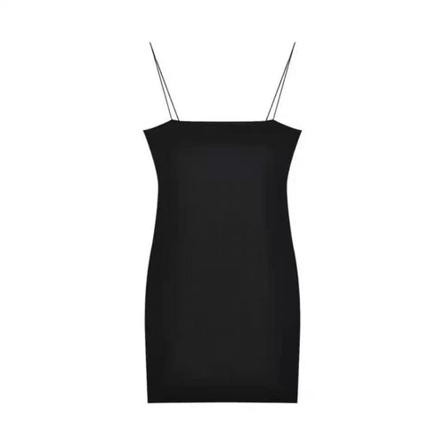 Chic Women Sleeveless Dress - Sexy Stretchy Bodycon Style Cotton Mini Dress w/ Halter Neck | Elegant Basic Fashion Piece