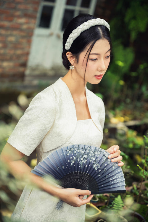 Ao Dai Yen / Elegant Midi Dress in Shiny Silk - Short Sleeve Style for Casual | Wedding Guest Dress Ao Dai