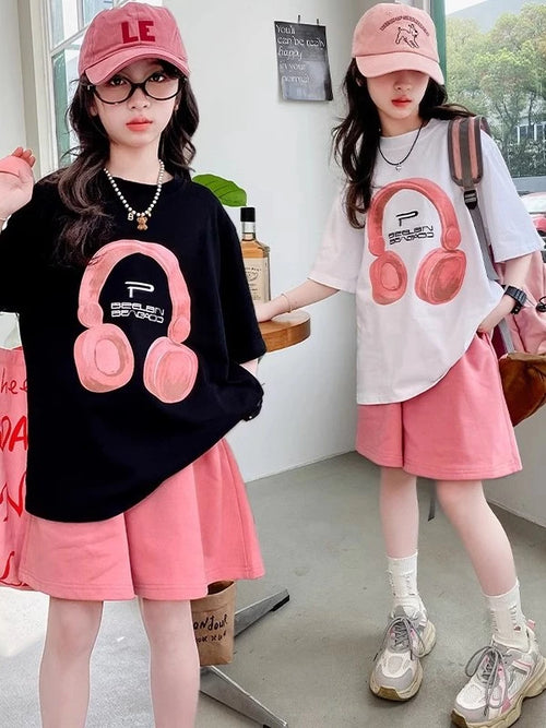 Headphones Groove Tee & Shorts Set