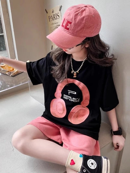 Headphones Groove Tee & Shorts Set